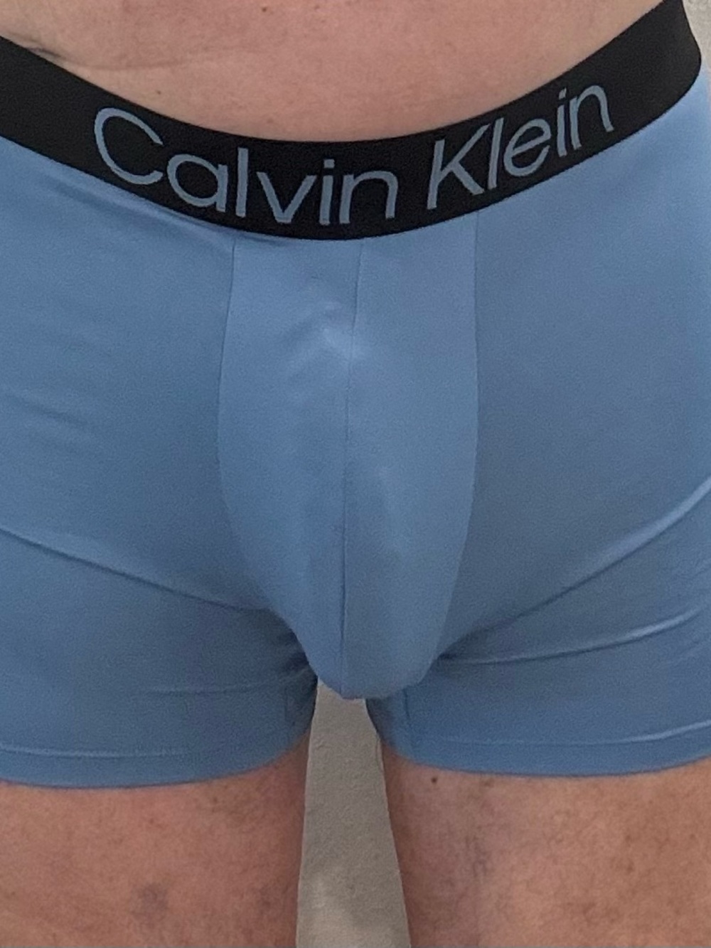 Calvin Klein Light Blue Stretch Boxer Briefs with Black Logo Waistband